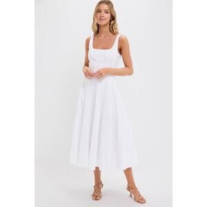 STAUD White Wells Dress Size 2 NWT Retail $285 Tuckernuck